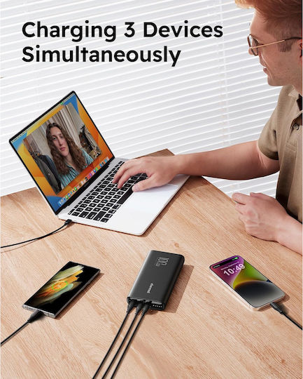 Charmast T100 Power Bank 20000mAh with 2 USB-A Ports Black