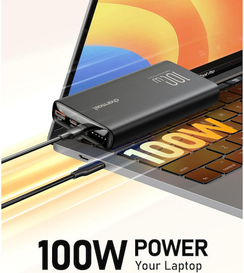 Charmast T100 Power Bank 20000mAh with 2 USB-A Ports Black