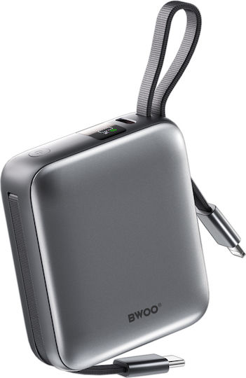 BWOO P74 Power Bank 10000mAh 22.5W with USB-C Port Silver