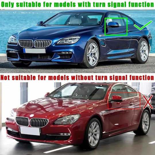 Комплект от 2 M-стил капаци за огледала за BMW F10 F11 F18 F06 F12 F13 F01 F02 Facelift
