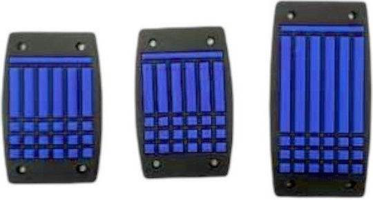 Raistar Car Pedal Set Non Slip Universal Blue 3pcs