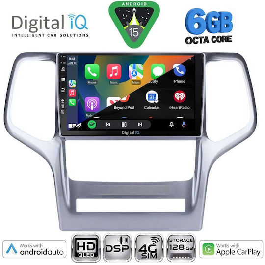 Digital IQ Ηχοσύστημα Αυτοκινήτου για Jeep Grand Cherokee 2011-2014 (Bluetooth/USB/WiFi/GPS/Apple-Carplay/Android-Auto) με Οθόνη Αφής 9"