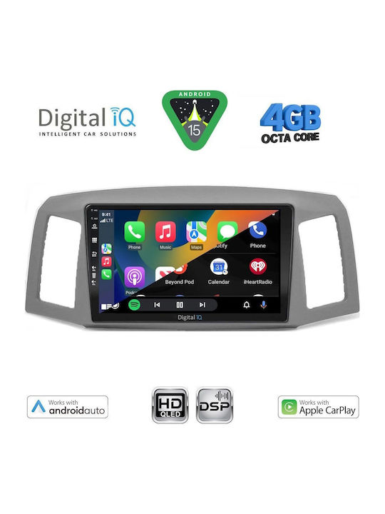 Digital IQ Car Audio System for Jeep Grand Cherokee 2005-2007 Bluetooth USB WiFi GPS Apple CarPlay Android Auto with 10" Touch Screen