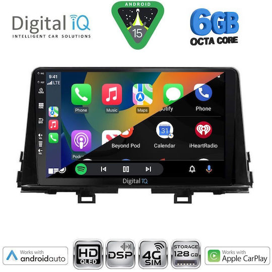 Digital IQ Ηχοσύστημα Αυτοκινήτου για Kia Picanto 2017-2021 (Bluetooth/USB/WiFi/GPS/Apple-Carplay/Android-Auto) με Οθόνη Αφής 9"