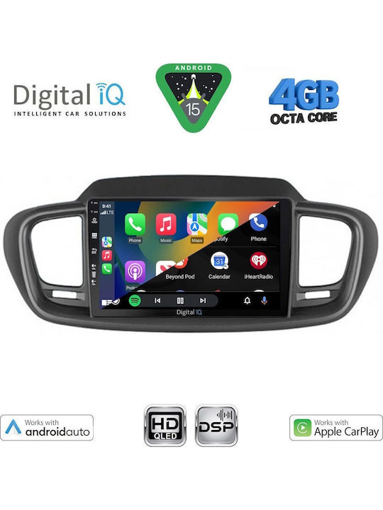 Digital IQ Car Audio System for Kia Sorento 2014-2020 (Bluetooth/USB/WiFi/GPS/Apple CarPlay/Android Auto) with 10" Touch Screen