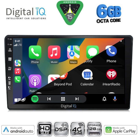 Digital IQ Ηχοσύστημα Αυτοκινήτου για Mazda 2 2002-2007 (Bluetooth/USB/WiFi/GPS/Apple-Carplay/Android-Auto) με Οθόνη Αφής 9"