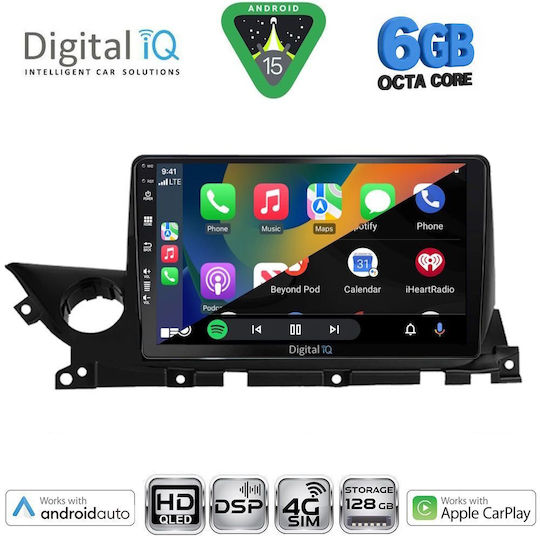 Digital IQ Car Audio System for Mazda 6 2021 (Bluetooth/USB/WiFi/GPS/Apple CarPlay/Android Auto) with 9" Touch Screen