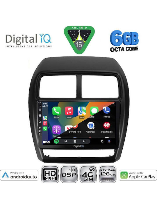 Digital IQ Car Audio System for Mitsubishi Asx 2020-2023 Bluetooth USB WiFi GPS Apple CarPlay Android Auto with 9" Touch Screen