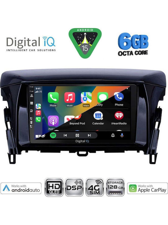 Digital IQ Car Audio System for Mitsubishi Eclipse Cross 2018-2023 Bluetooth USB WiFi GPS Apple CarPlay Android Auto with 9" Touch Screen