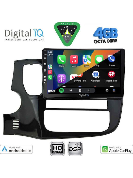 Digital IQ Car Audio System for Mitsubishi Outlander 2013-2020 Bluetooth USB WiFi GPS Apple CarPlay Android Auto with 10" Touch Screen