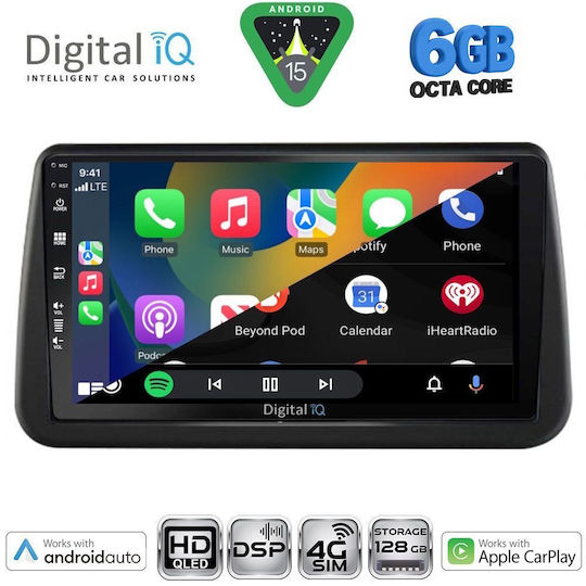 Digital IQ Car Audio System for Opel Meriva 2010-2017 (Bluetooth/USB/WiFi/GPS/Apple CarPlay/Android Auto) with 9" Touch Screen