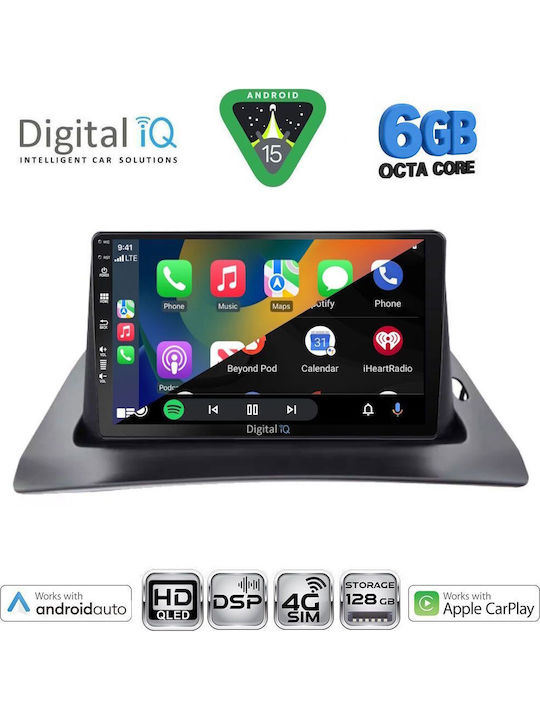 Digital IQ Car Audio System for Renault Kangoo 2010-2021 Bluetooth USB WiFi GPS Apple CarPlay Android Auto with 9" Touch Screen