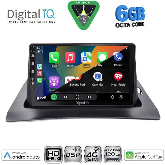Digital IQ Car Audio System for Renault Kangoo 2010-2021 Bluetooth USB WiFi GPS Apple CarPlay Android Auto with 9" Touch Screen
