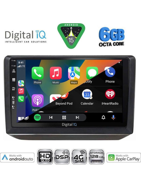 Digital IQ Car Audio System for Skoda Fabia 2008-2014 Bluetooth USB WiFi GPS Apple CarPlay Android Auto with 10" Touch Screen