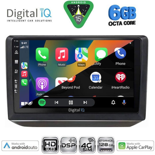 Digital IQ Car Audio System for Skoda Fabia 2008-2014 Bluetooth USB WiFi GPS Apple CarPlay Android Auto with 10" Touch Screen