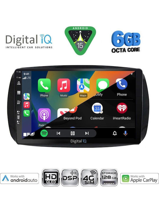 Digital IQ Auto-Audiosystem FürZwei 2015 Bluetooth USB Eingebautes Wi-Fi GPS Apple CarPlay Android Auto Mit Touchscreen 9 Zoll