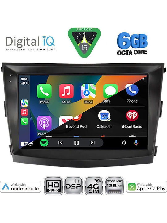 Digital IQ Car Audio System for Ssangyong Tivoli Bluetooth USB WiFi GPS Apple CarPlay Android Auto with 9" Touch Screen