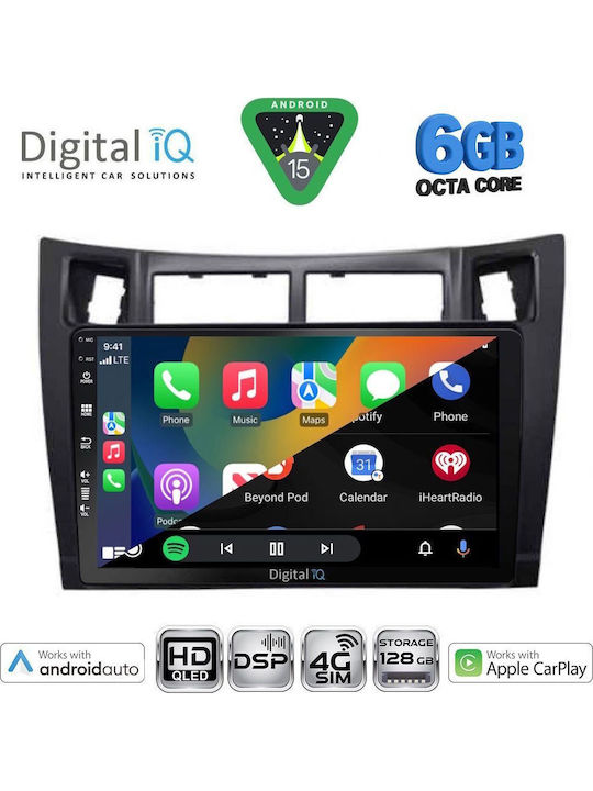 Digital IQ Car Audio System for Toyota Yaris 2006-2011 (Bluetooth/USB/WiFi/GPS/Apple CarPlay/Android Auto) with 9" Touch Screen