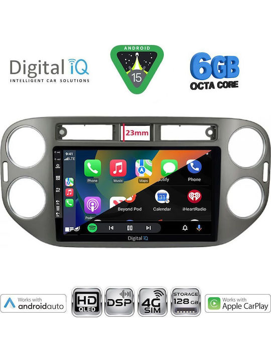 Digital IQ Car Audio System for Volkswagen Tiguan 2011-2016 (Bluetooth/USB/WiFi/GPS/Apple CarPlay/Android Auto) with 9" Touch Screen