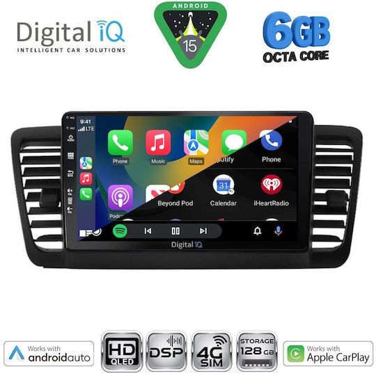 Digital IQ Car Audio System for Subaru Legacy / Outback 2002-2008 (Bluetooth/USB/WiFi/GPS/Apple CarPlay/Android Auto) with 9" Touch Screen