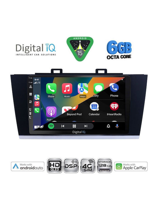 Digital IQ Car Audio System for Subaru Legacy / Outback 2014-2019 (Bluetooth/USB/WiFi/GPS/Apple CarPlay/Android Auto) with 9" Touch Screen