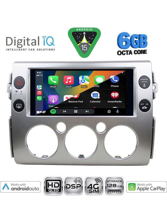 Digital IQ Car Audio System for Toyota FJ 2007-2013 Bluetooth USB WiFi GPS Apple CarPlay Android Auto with 9" Touch Screen