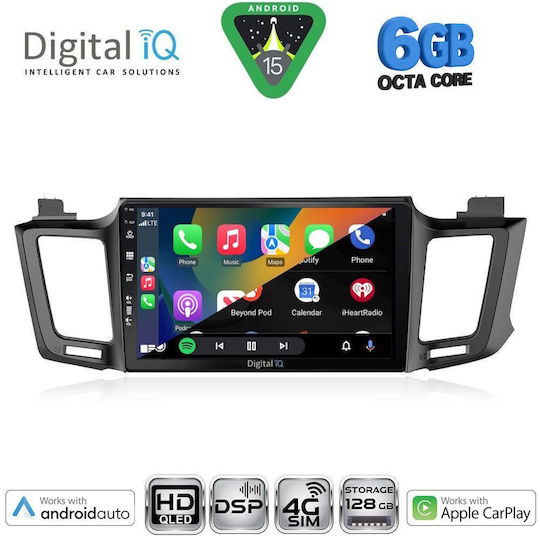 Digital IQ Car Audio System for Toyota RAV 4 2013-2019 (Bluetooth/USB/WiFi/GPS/Apple CarPlay/Android Auto) with 10" Touch Screen