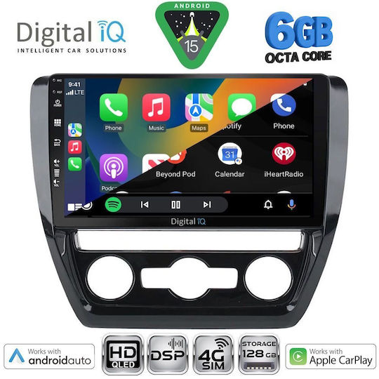 Digital IQ Car Audio System for Volkswagen Jetta 2010-2016 Bluetooth USB WiFi GPS Apple CarPlay Android Auto with 10" Touch Screen