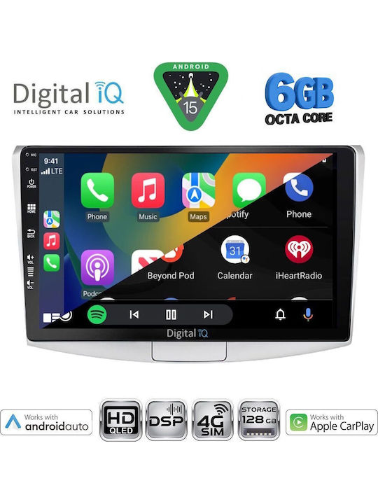 Digital IQ Car Audio System for Volkswagen Passat 2010-2015 (Bluetooth/USB/WiFi/GPS/Apple CarPlay/Android Auto) with 10" Touch Screen
