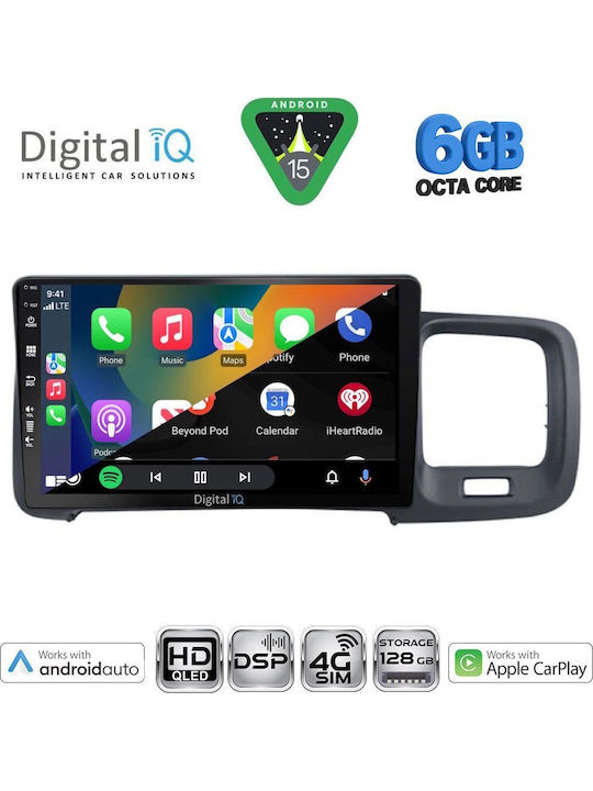 Digital IQ Car Audio System for Volvo S60 2010-2018 Bluetooth USB WiFi GPS Apple CarPlay Android Auto with 9" Touch Screen
