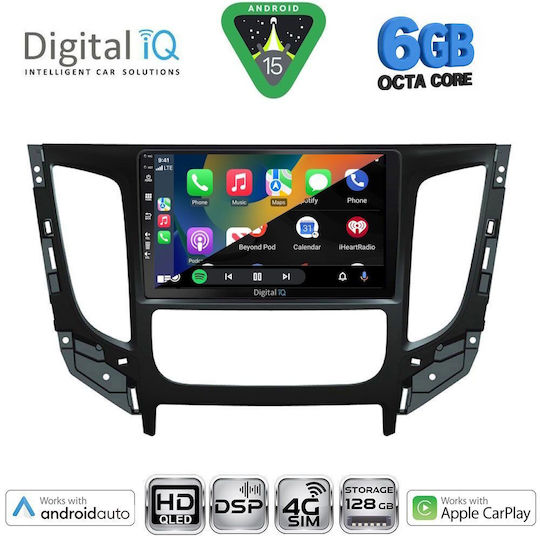 Digital IQ Ηχοσύστημα Αυτοκινήτου για Mitsubishi L200 2015-2019 με Clima (Bluetooth/USB/WiFi/GPS/Apple-Carplay/Android-Auto) με Οθόνη Αφής 9"