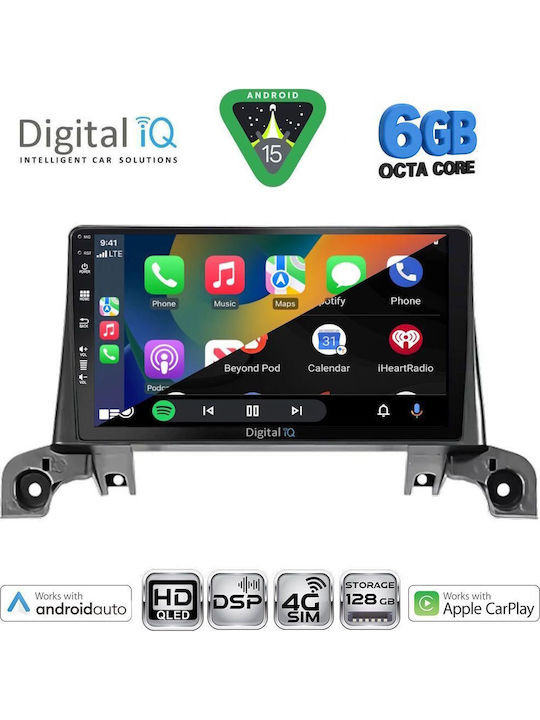 Digital IQ Car Audio System for Peugeot 3008 Bluetooth USB WiFi GPS Apple CarPlay Android Auto with 9" Touch Screen
