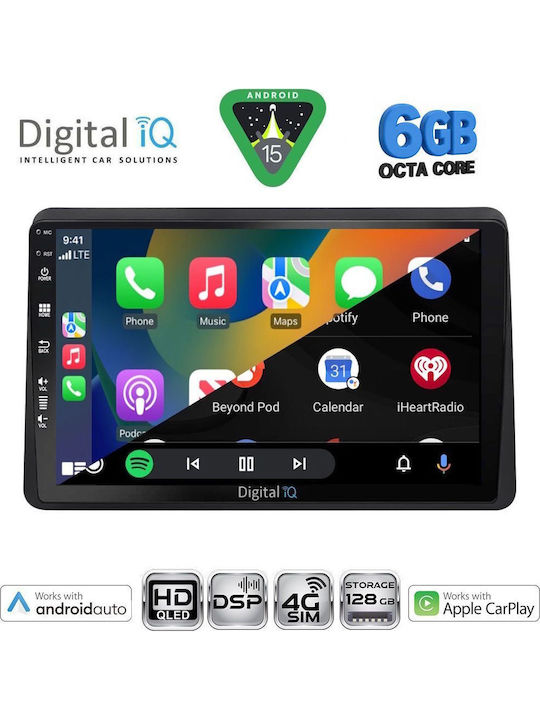 Digital IQ Car Audio System for Opel Movano Renault Master Nissan NV400 (Bluetooth USB WiFi GPS Apple CarPlay Android Auto) with 10" Touch Screen