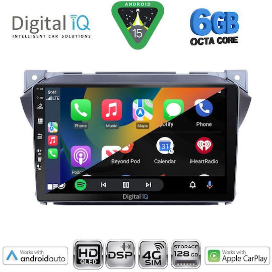Digital IQ Ηχοσύστημα Αυτοκινήτου για Suzuki Alto Nissan Pixo 2009-2014 (Bluetooth/USB/WiFi/GPS/Apple-Carplay/Android-Auto) με Οθόνη Αφής 9"