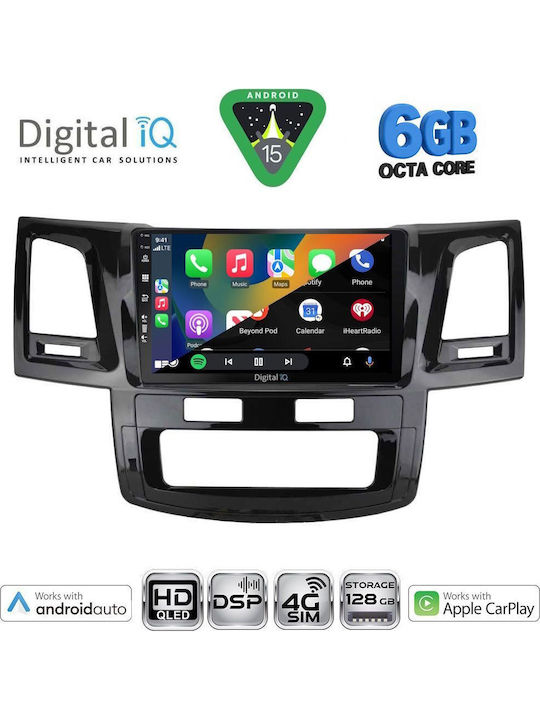 Digital IQ Car Audio System for Toyota Hilux 2005-2016 Bluetooth USB WiFi GPS Apple CarPlay Android Auto with 9" Touch Screen