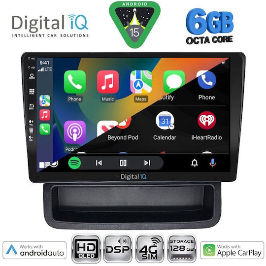Digital IQ Car Audio System for Opel Vivaro Renault Trafic Nissan Primastar 2004-2015 (Bluetooth/USB/WiFi/GPS/Apple CarPlay/Android Auto) with 10" Touch Screen