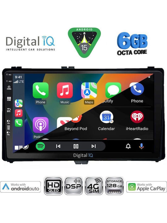 Digital IQ Car Audio System for Toyota Auris / Aygo X / Corolla 2015-2021 (Bluetooth/USB/WiFi/GPS/Apple CarPlay/Android Auto) with 9" Touch Screen