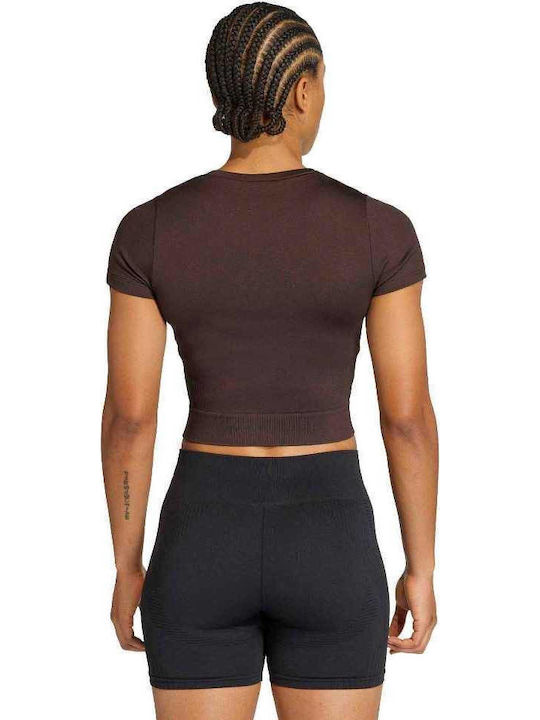 adidas Knit Tee Women's T-shirt Brown