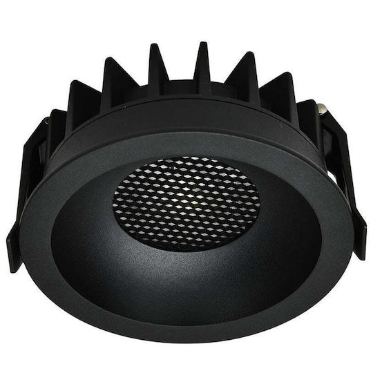 Led Cob 10w Cct Rotund Negru Optonica Bridgelux