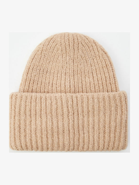 Beanie Căciulă Tricotată pentru Bărbați în Culoare Bej