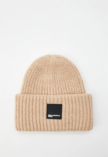 Beanie Căciulă Tricotată pentru Bărbați în Culoare Bej
