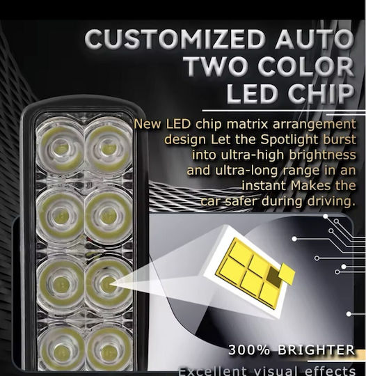 Led Αδιάβροχος Προβολέας Εργασίας Αυτοκινήτου 24w Ip68 2400lm Οεμ