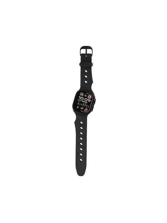 Decoded Silikon Tragbare Bänder Schwarz Apple Watch 44/46/49 mm