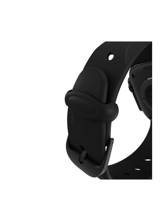 Decoded Silikon Tragbare Bänder Schwarz Apple Watch 44/46/49 mm