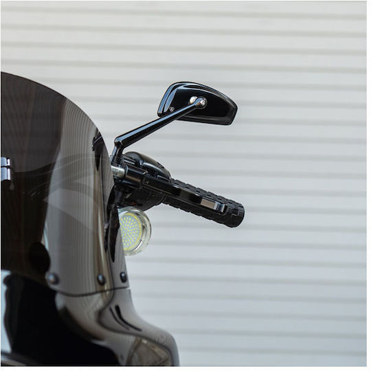 Arlen Ness Motorradspiegel 1Stück Schwarz