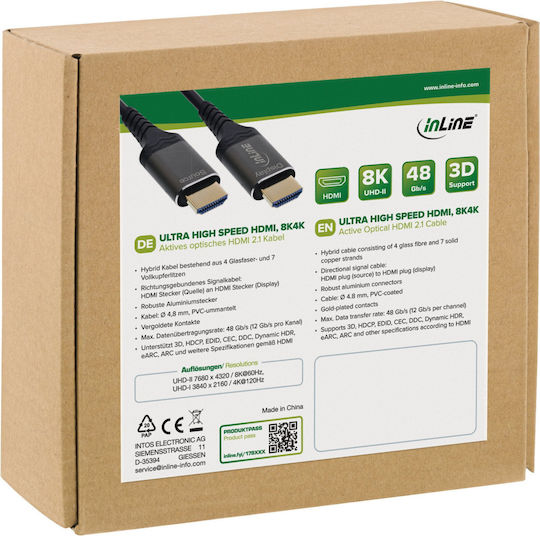 InLine High Speed HDMI male - HDMI male Cable 25m Black