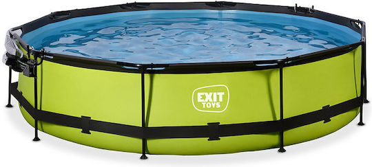 Exit Toys Στρογγυλή Πισίνα με Μεταλλικό Σκελετό 360x76εκ. Πράσινη