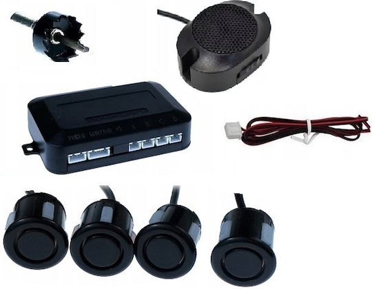 M-Tech Car Parking System with Buzzer and 4 Sensors 18mm in Black Color