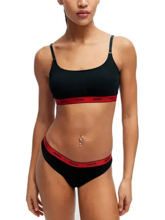 Βαμβακερά Γυναικεία String 3Pack Μαύρα