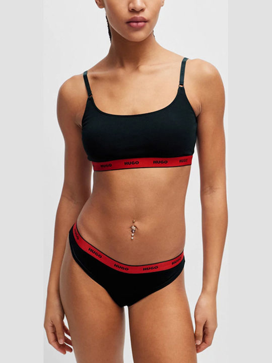 Βαμβακερά Γυναικεία String 3Pack Μαύρα
